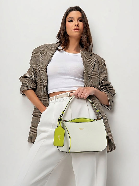 Exotic Premium Azure Curve Shoulder Bag