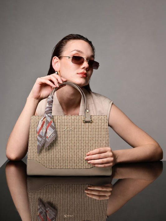 EXOTIC Charme Houndstooth Dual Tone Sling cum Handbag