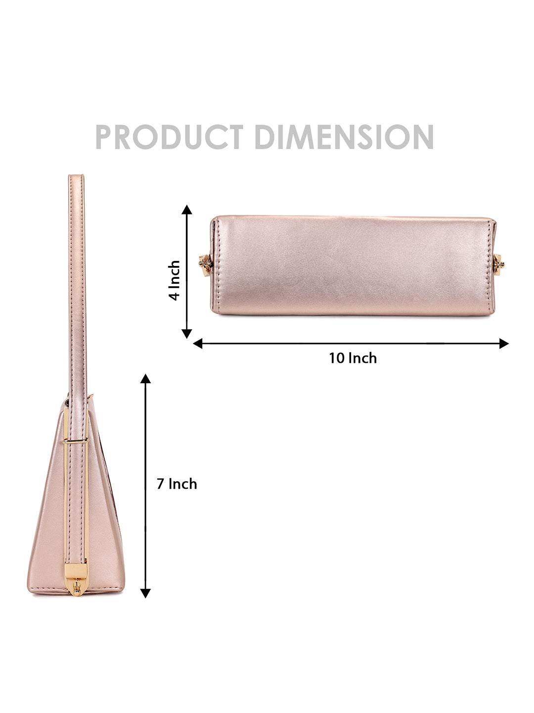 Exotic Aurelia Embossed Clutch for Women (Rose gold)
