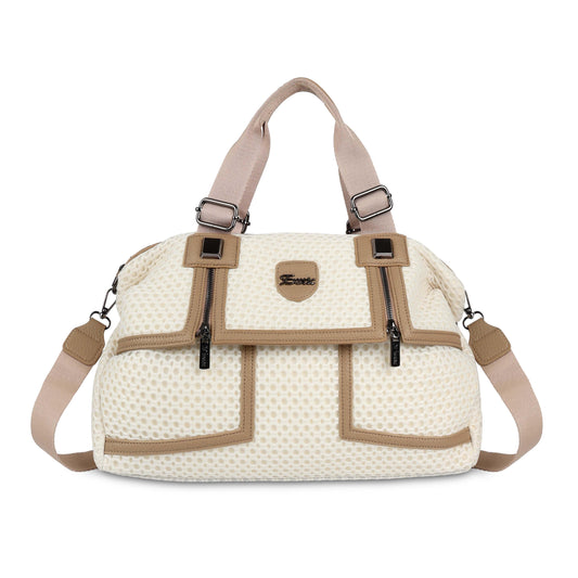 Exotic Premium Mesh Fabric Hand & Sling Bag with Multiple Compartments and Adjustable Strap - exoticstore