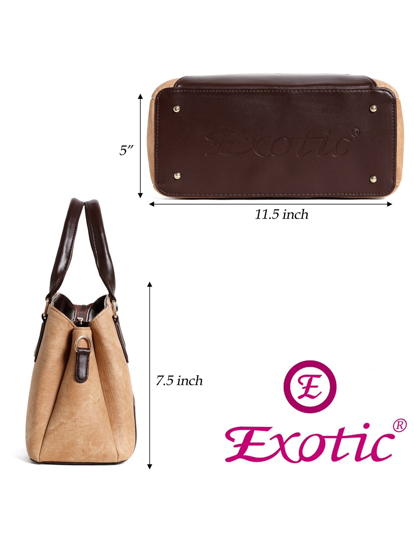 Exotic Three section Denim Bag