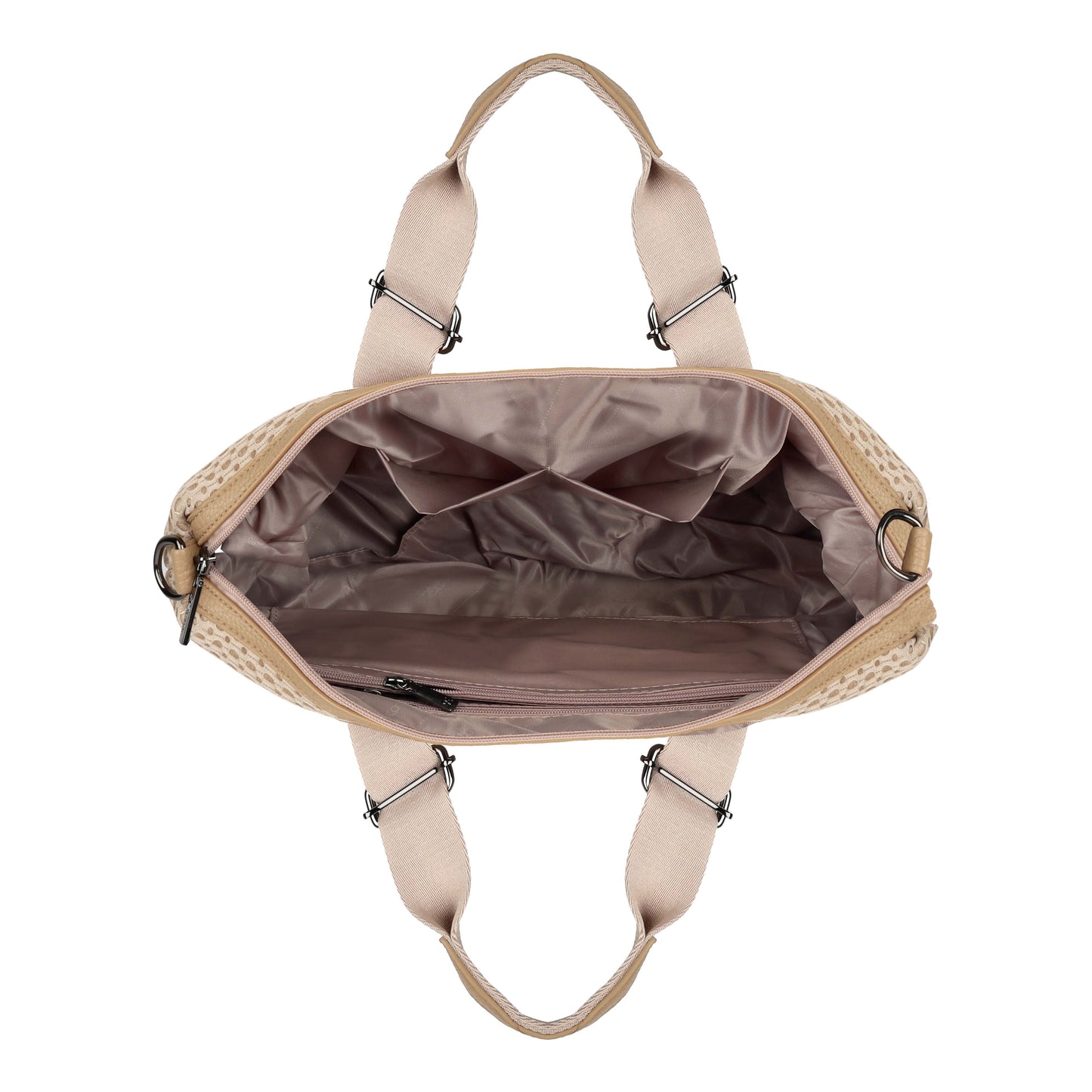 Exotic Premium Mesh Fabric Hand & Sling Bag with Multiple Compartments and Adjustable Strap