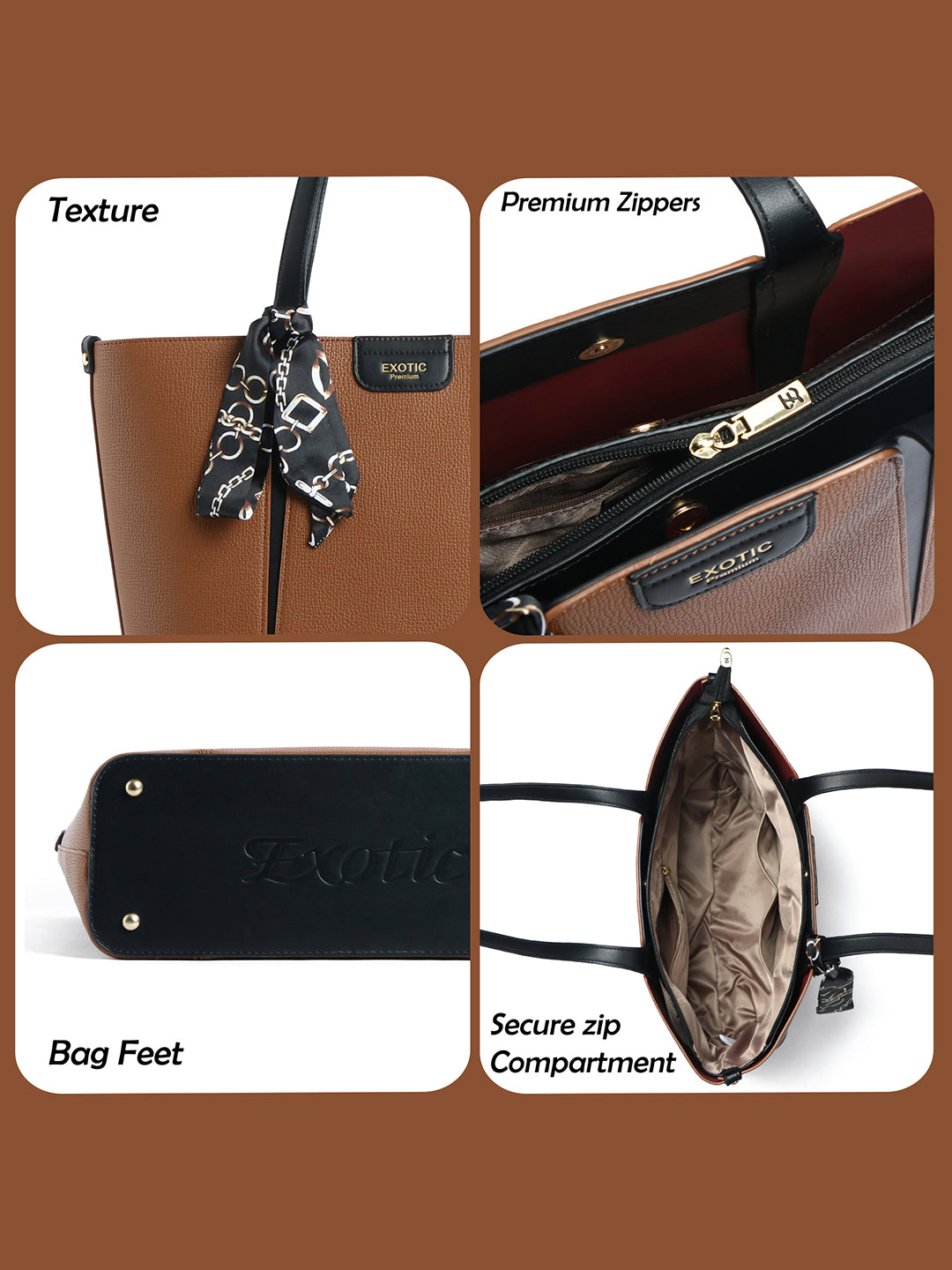 Exotic Premium Elvora Strand Structured Tote Bag