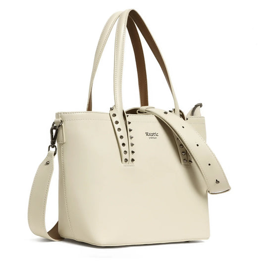 Exotic® Elevate your style with the Solid Colour Pattern Elegance Tote Handbag - exoticstore