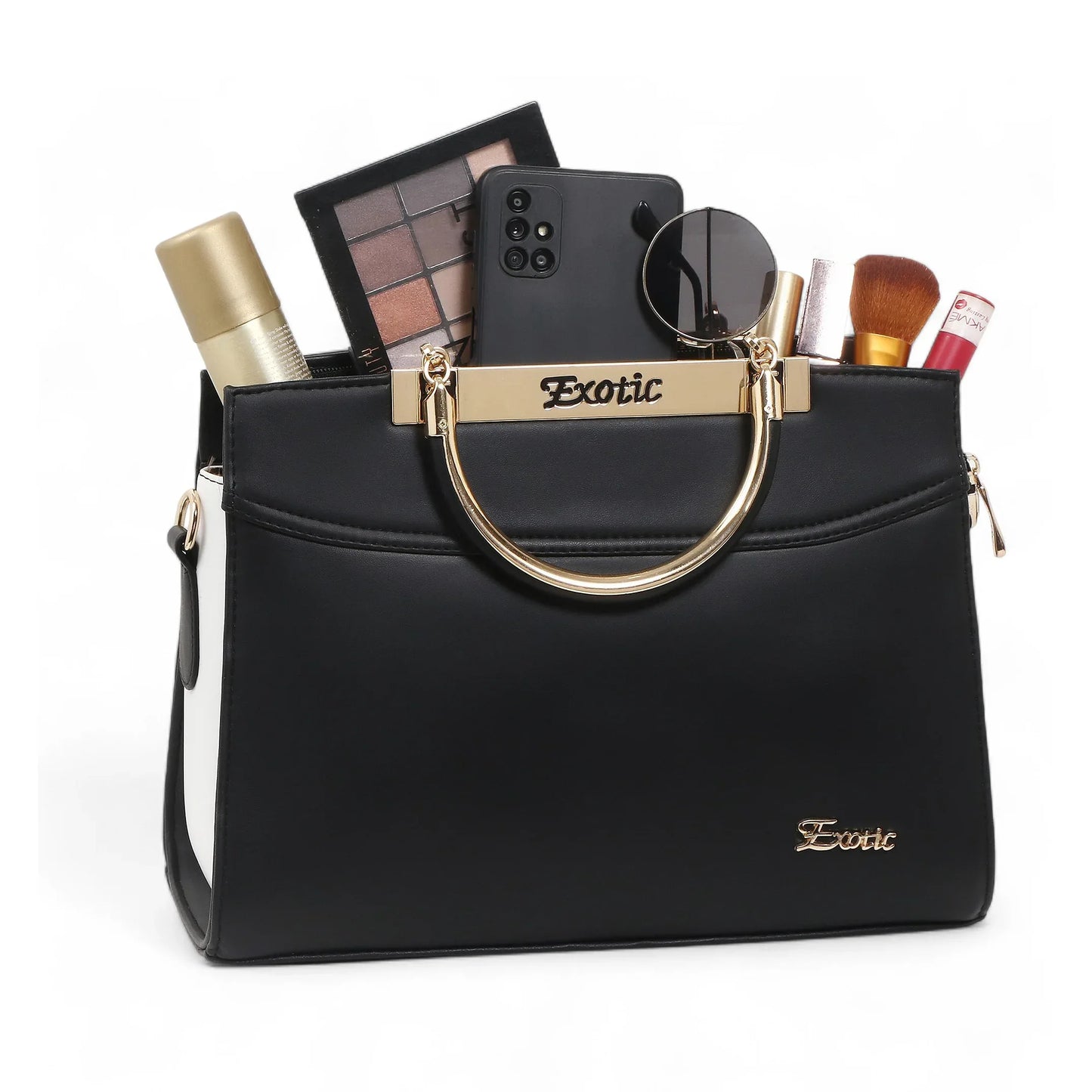 Exotic® Grace Luxe Handbag for Women | Elegant Shoulder & Sling Bag | Stylish Handbag with Gold Handle - exoticstore