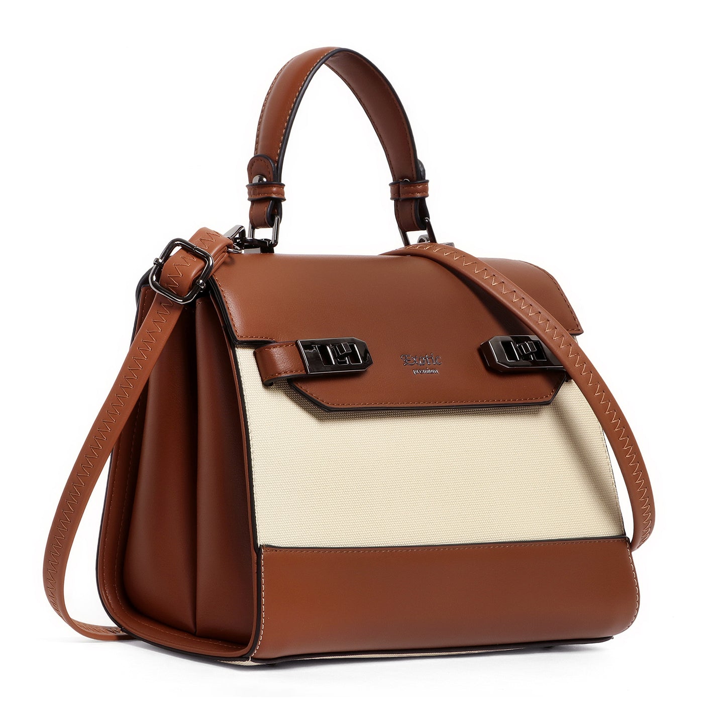 Exotic® Style and Look beautiful Texture Design Flap Closure Top Handle Hand Bag