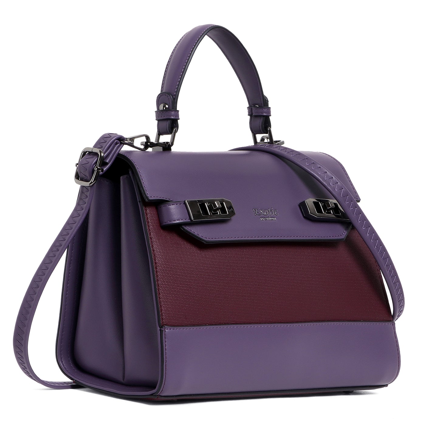 Exotic® Style and Look beautiful Texture Design Flap Closure Top Handle Hand Bag