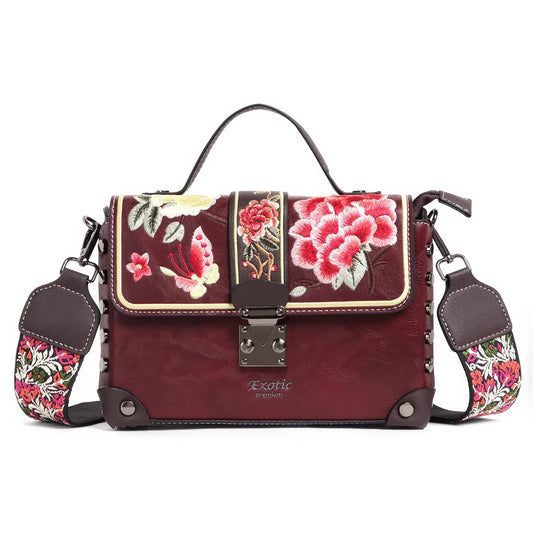 Exotic® Embroidery Design Box type Shoulder Sling Bag For Women - exoticstore