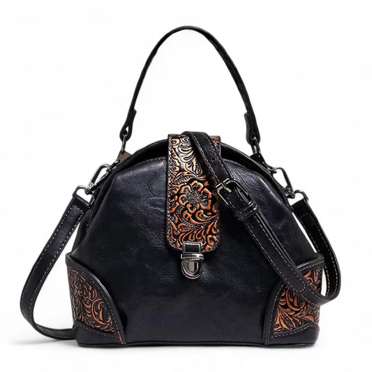 Exotic® The Unique Embossed Round Floral Flap Sling Bag - exoticstore