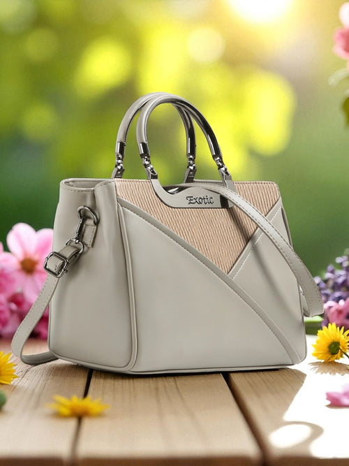 EXOTIC® Sofy Design Hand Free Solid Color Top Handle Shoulder Bag