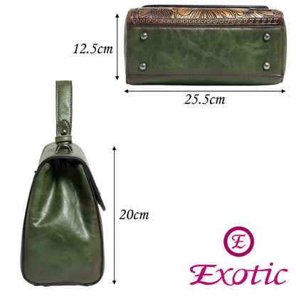 Exotic Sunflower Embossed Shoulder & Hand Tote Bag - exoticstore