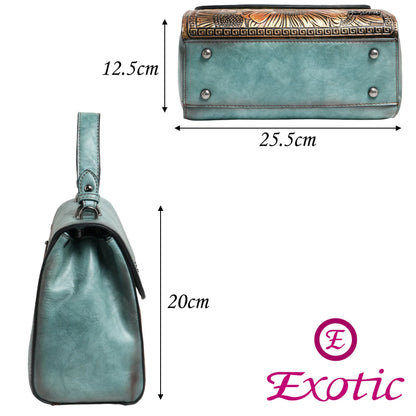 Exotic Sunflower Embossed Shoulder & Hand Tote Bag - exoticstore