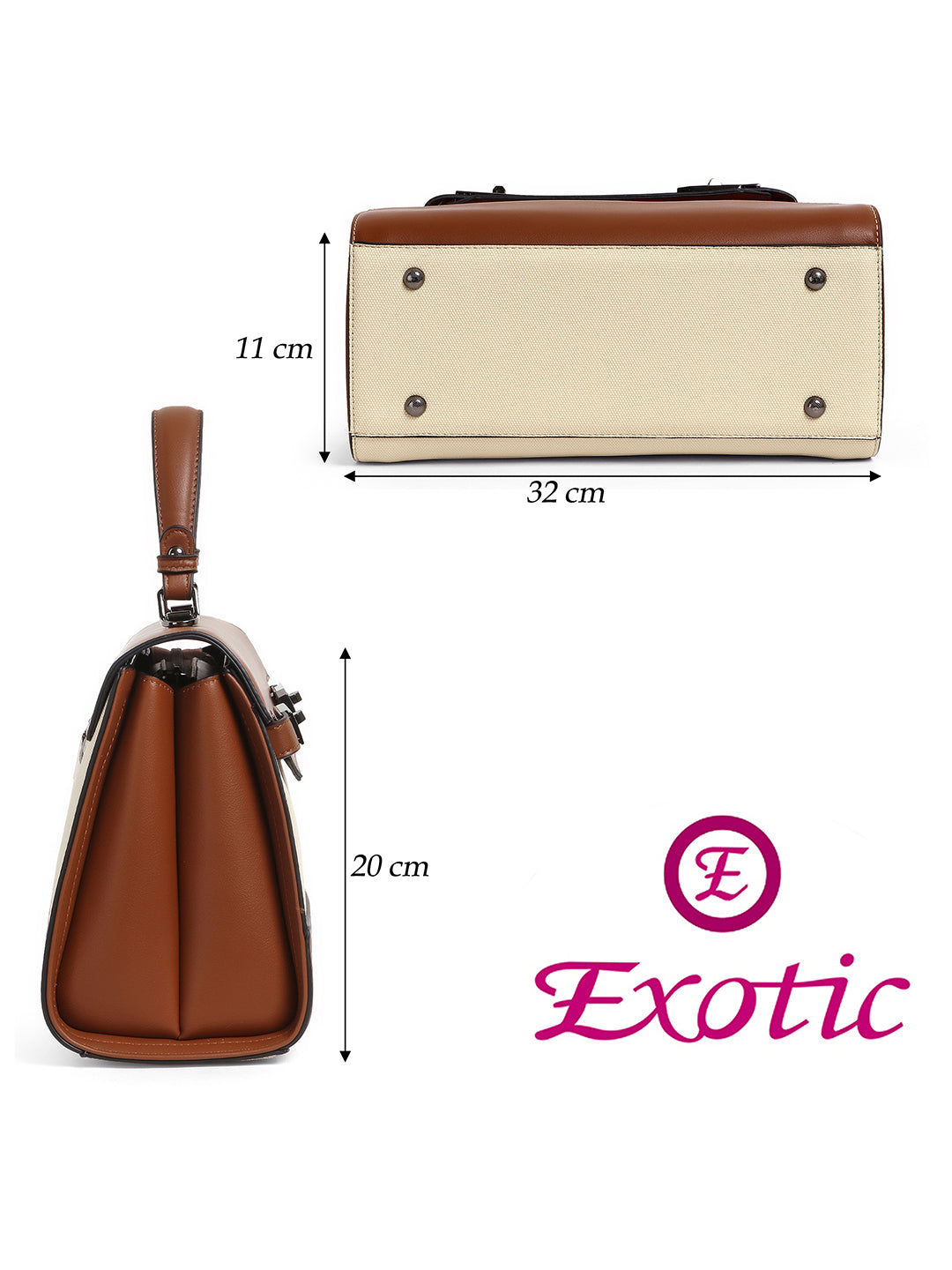Exotic Dualtone Textured Handbag