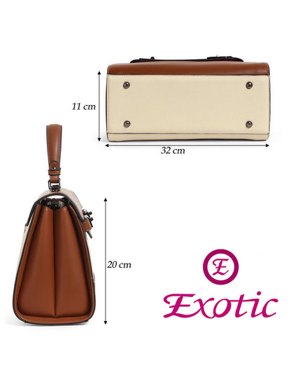 Exotic Dualtone Textured Handbag