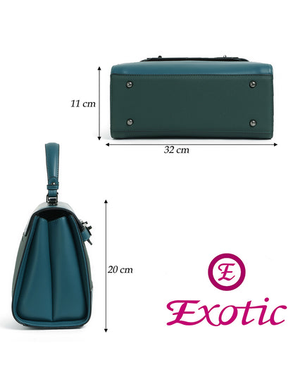 Exotic Dualtone Textured Handbag