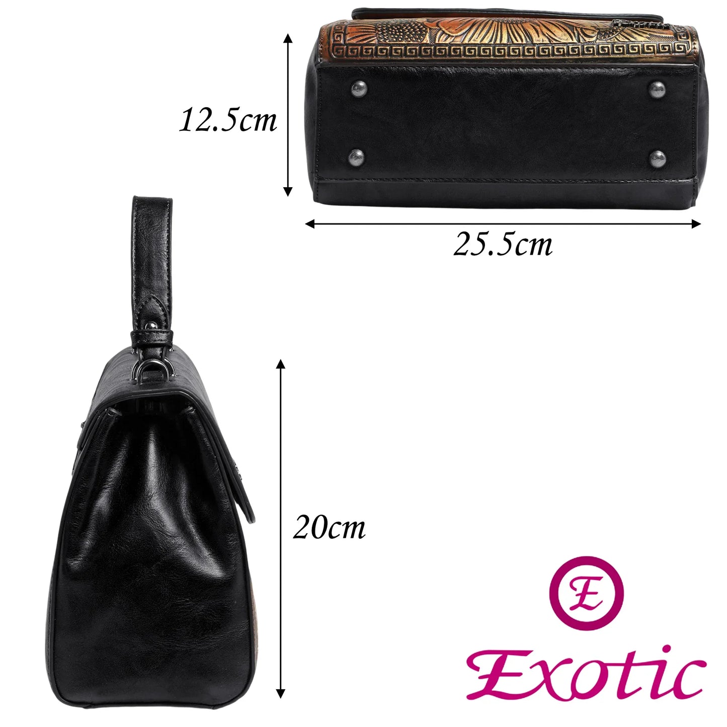 Exotic Sunflower Embossed Shoulder & Hand Tote Bag - exoticstore