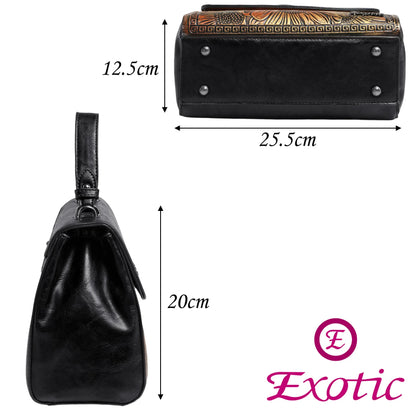 Exotic Sunflower Embossed Shoulder & Hand Tote Bag - exoticstore