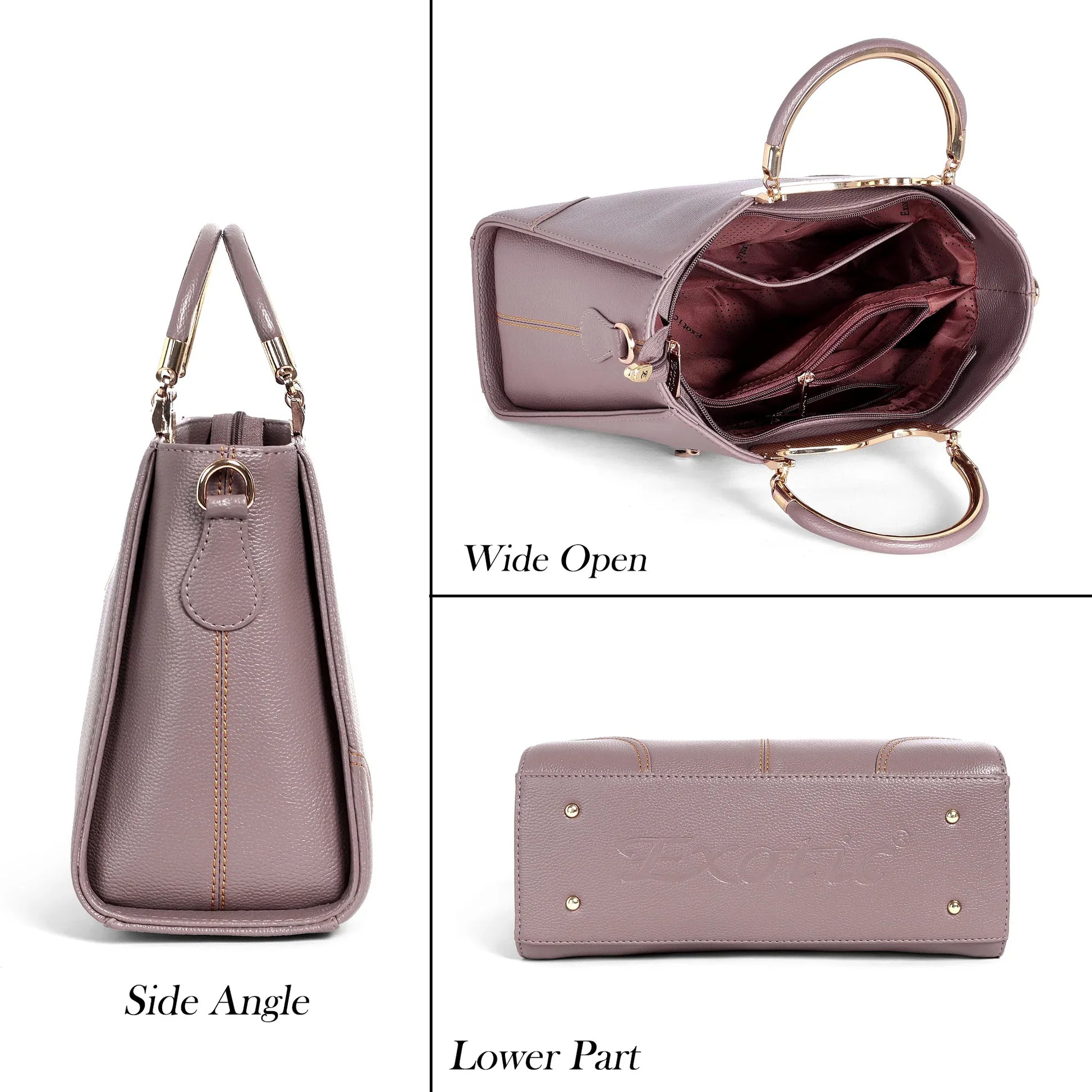 Exotic Signature Gold-Handle Tote - exoticstore