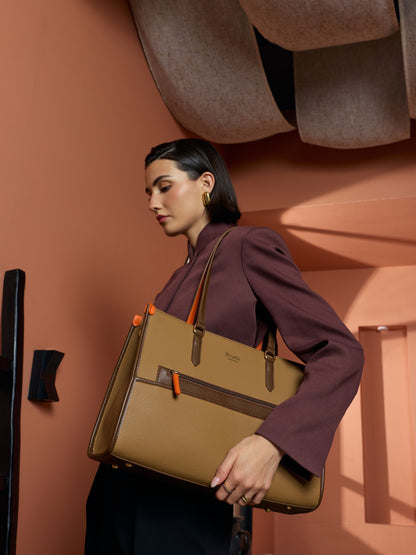 Exotic Aria Tote Handbag with Laptop Compartment