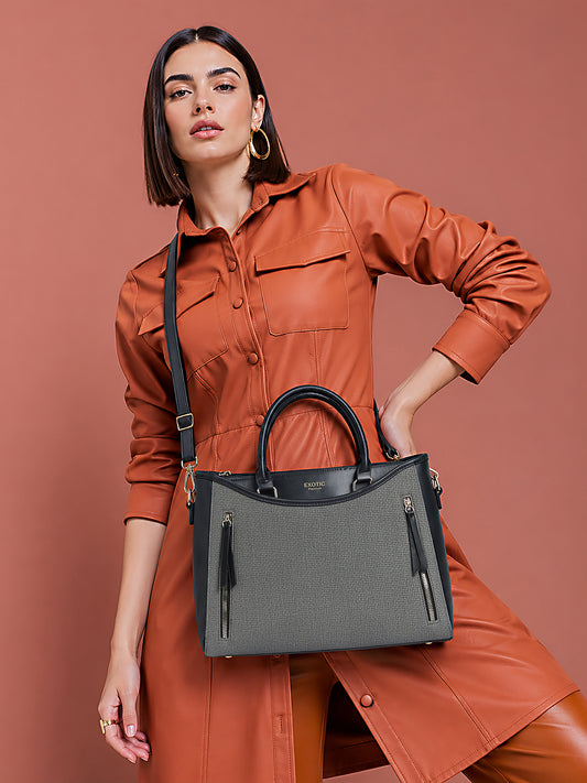 Exotic Alvara Tote Bag for Women (Black)