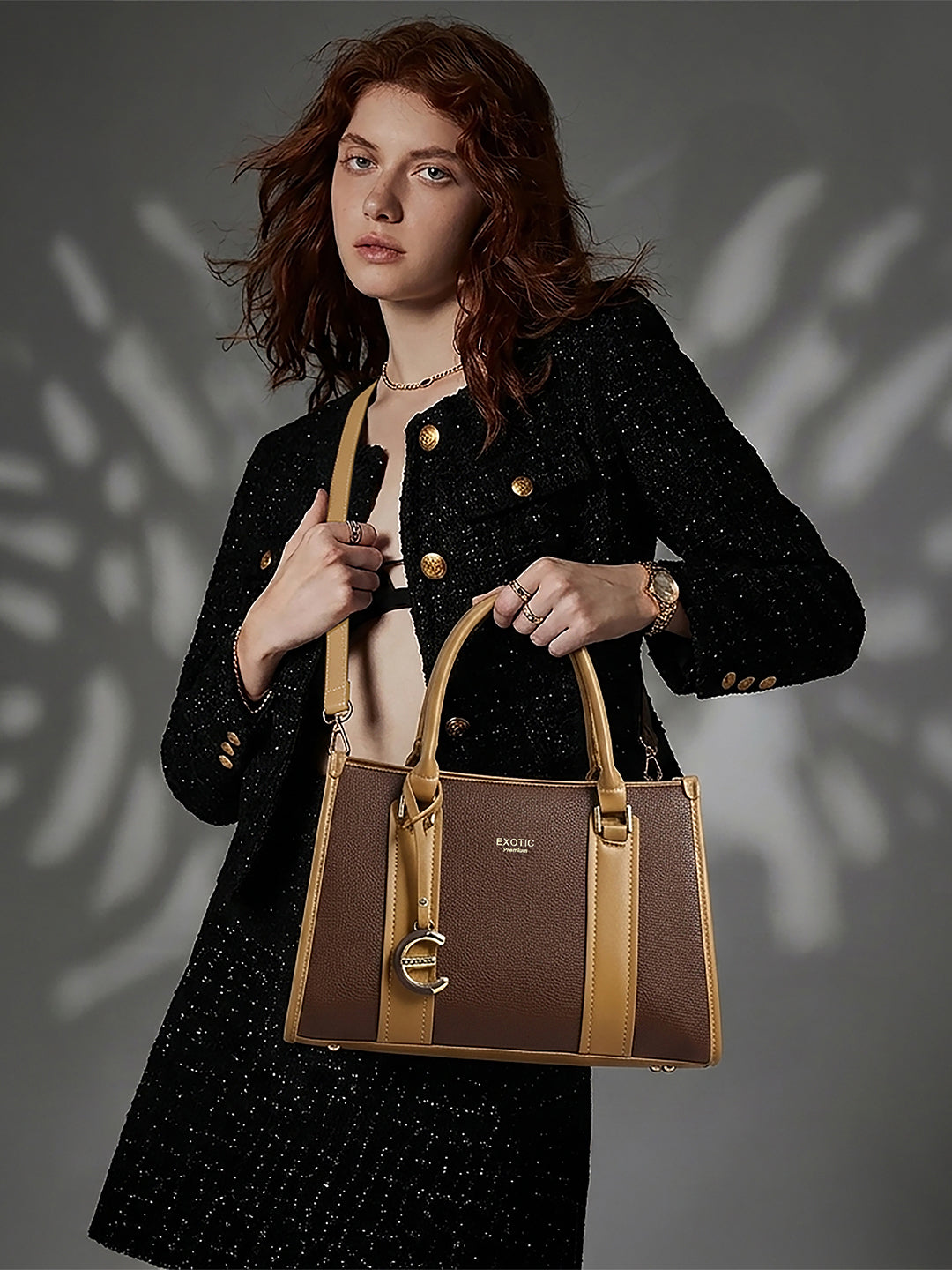 EXOTIC Premium Orlina Duotone Structured Handbag