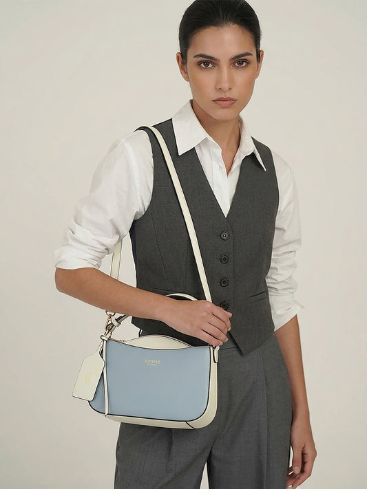 Exotic Premium Azure Curve Shoulder Bag (Cloud Orchid)