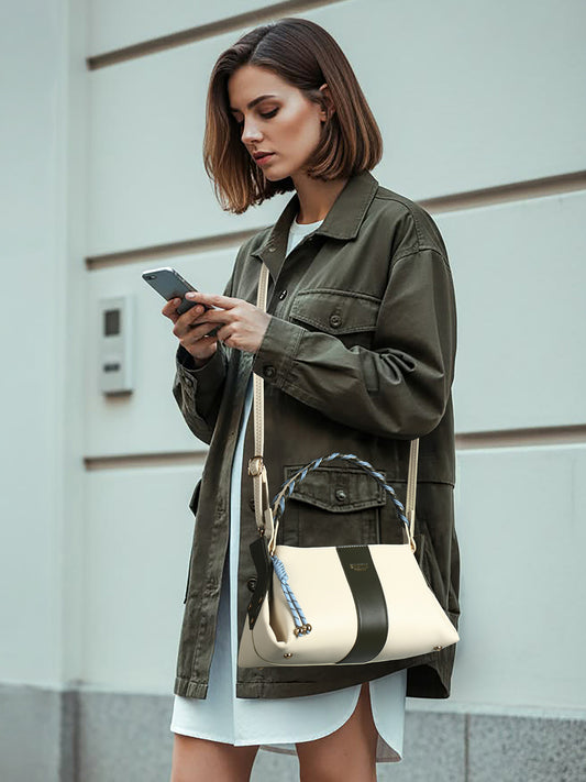 EXOTIC Noiré Twist Structured Handbag