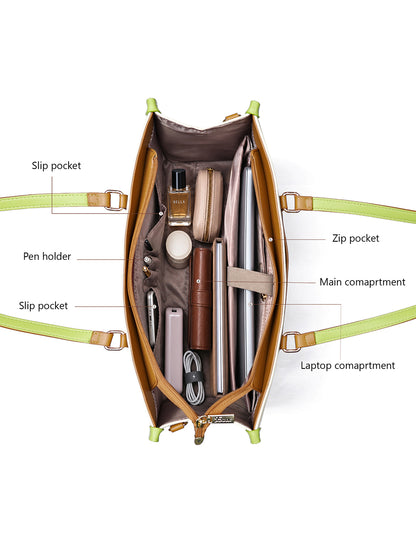Exotic Aria Tote Handbag with Laptop Compartment