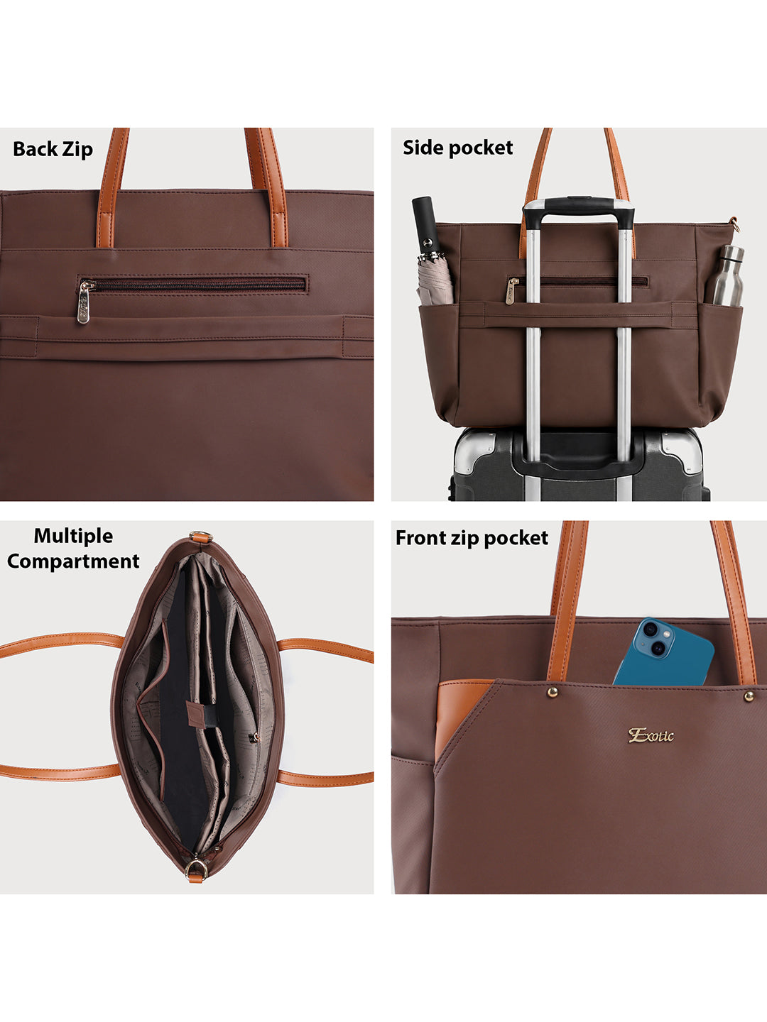 Exotic Women's Tote Bag with Crossbody Strap