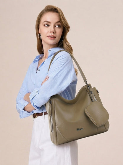 Exotic Pebbled Hobo Stylish Shoulder Bag