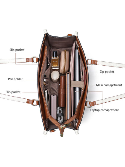 Exotic Aria Tote Handbag with Laptop Compartment