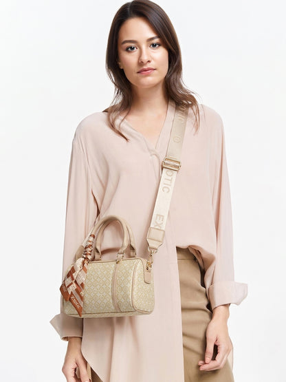 Exotic Monogram Pattern Top Handheld Handbag