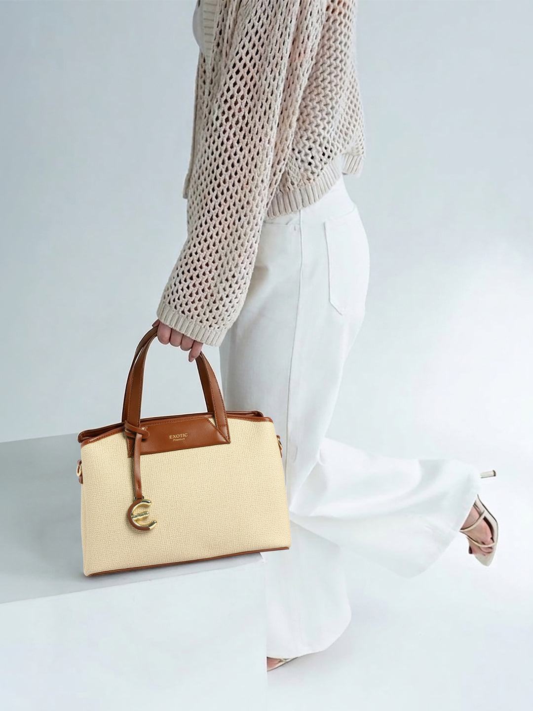 Exotic Evara Structured Satchel Handbags