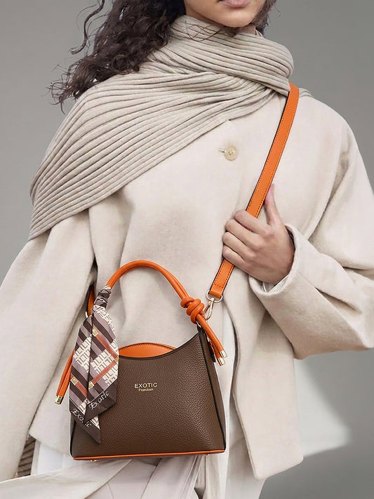 Exotic Elara Knot Hobo Shoulder Bag (Brown Sugar)