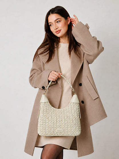 Exotic Elaris Quilted Hobo Shoulder Bag