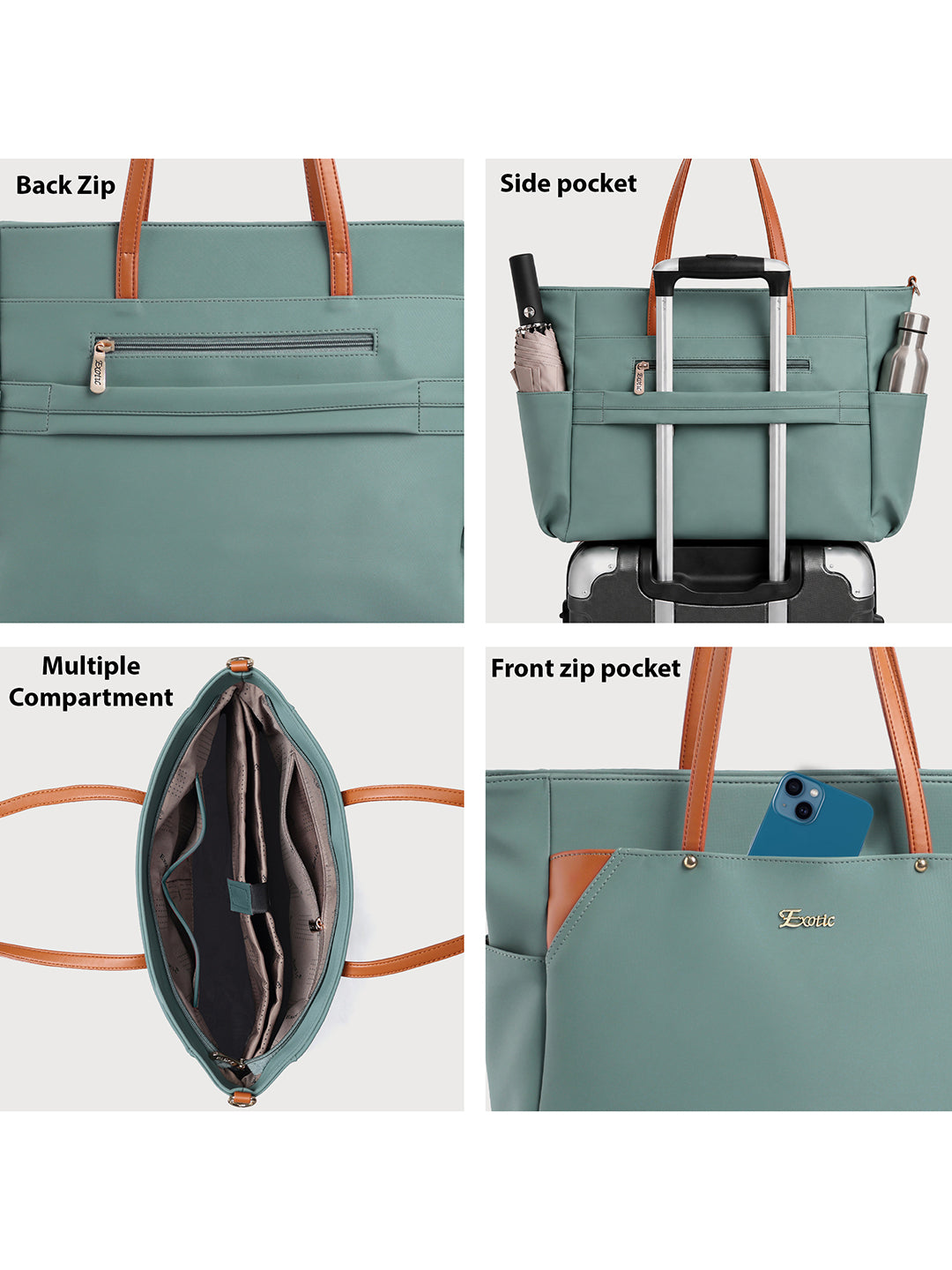 Exotic Women's Tote Bag with Crossbody Strap
