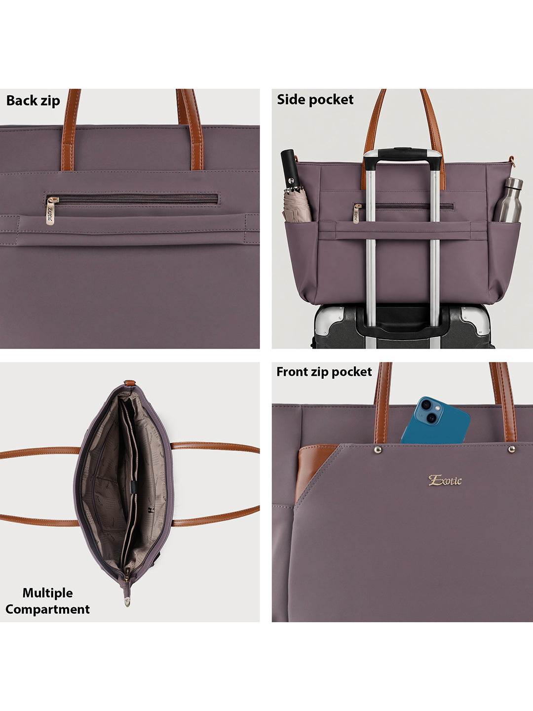 Exotic Women's Tote Bag with Crossbody Strap