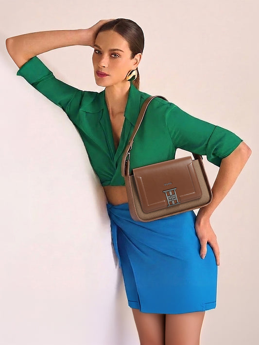 Exotic Ravelle Structured Shoulder Bag for Women