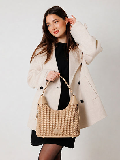 Exotic Elaris Quilted Hobo Shoulder Bag