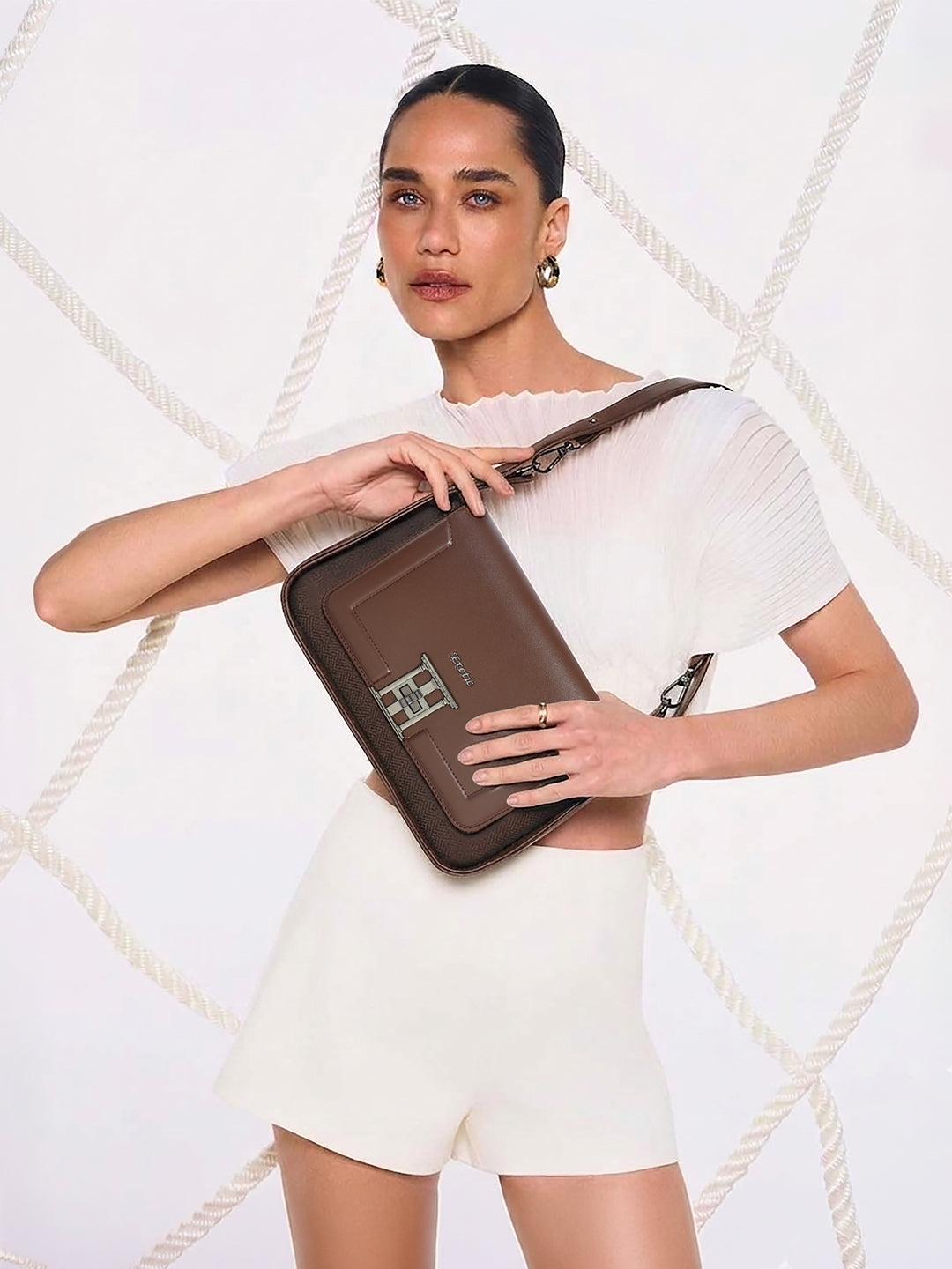 Exotic Ravelle Structured Shoulder Bag for Women