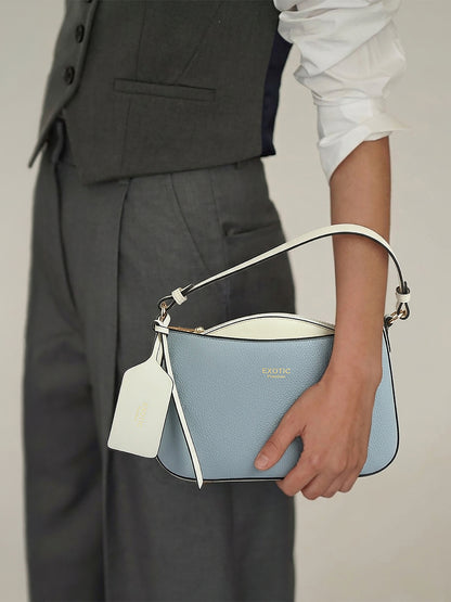 Exotic Premium Azure Curve Shoulder Bag