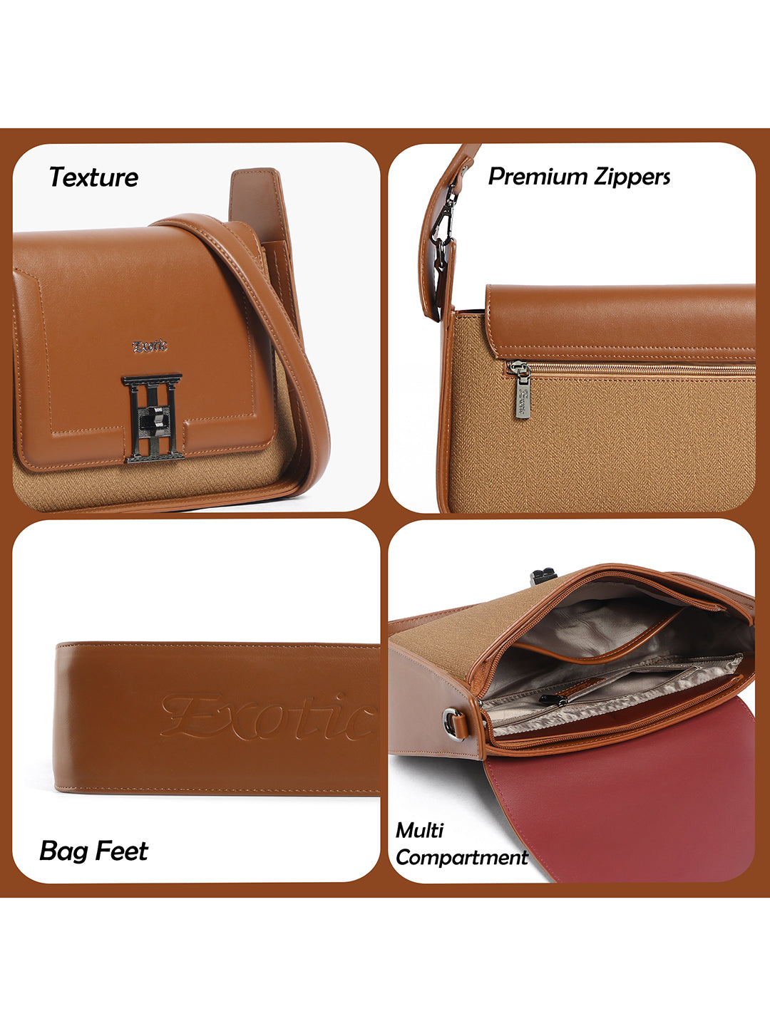 Exotic Ravelle Structured Shoulder Bag for Women