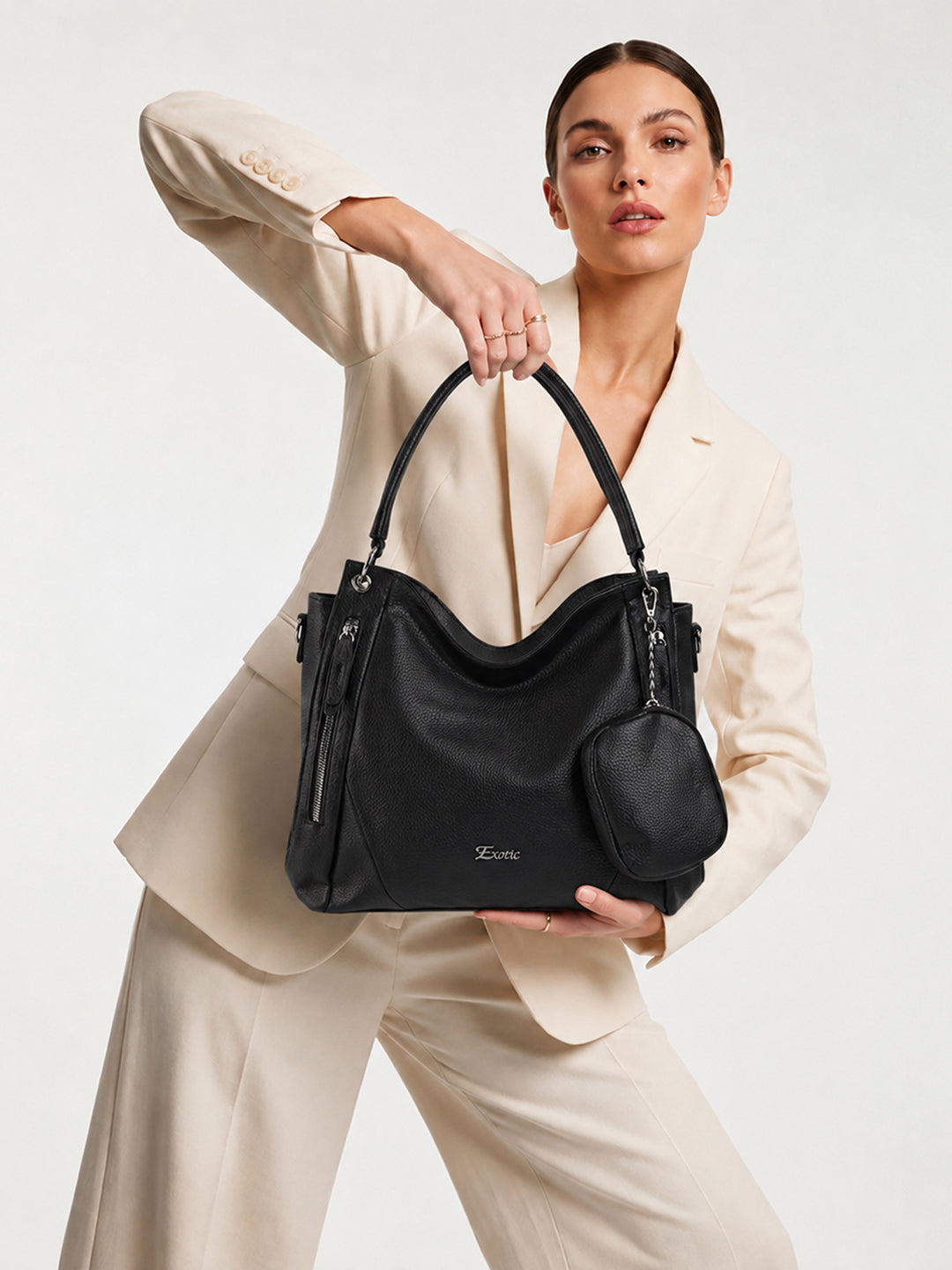 Exotic Pebbled Hobo Stylish Shoulder Bag
