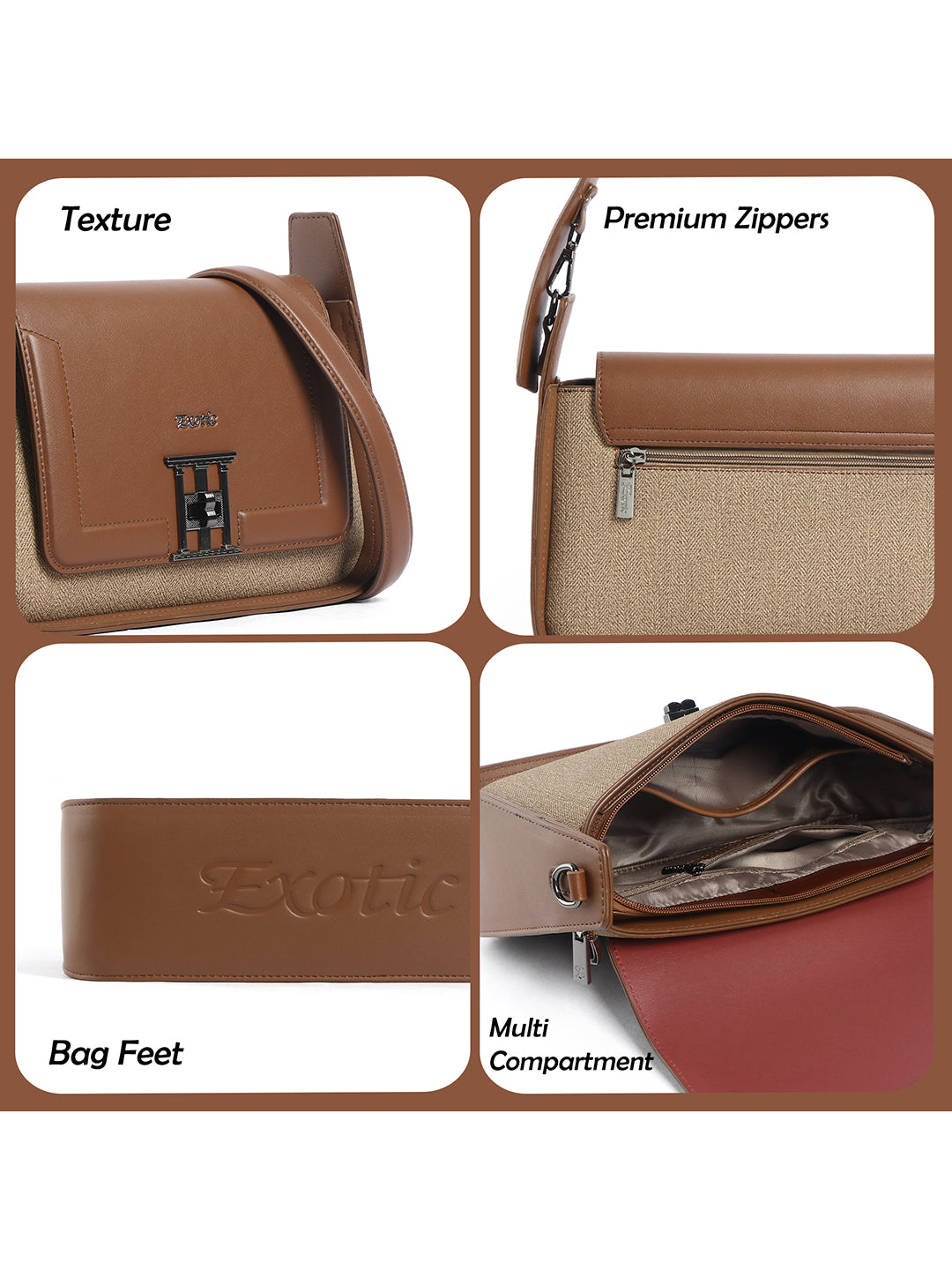 Exotic Ravelle Structured Shoulder Bag for Women