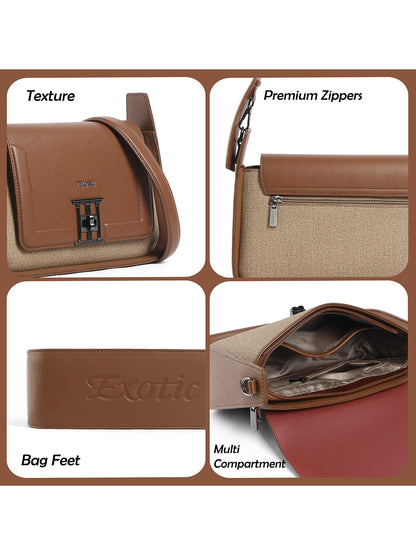 Exotic Ravelle Structured Shoulder Bag for Women