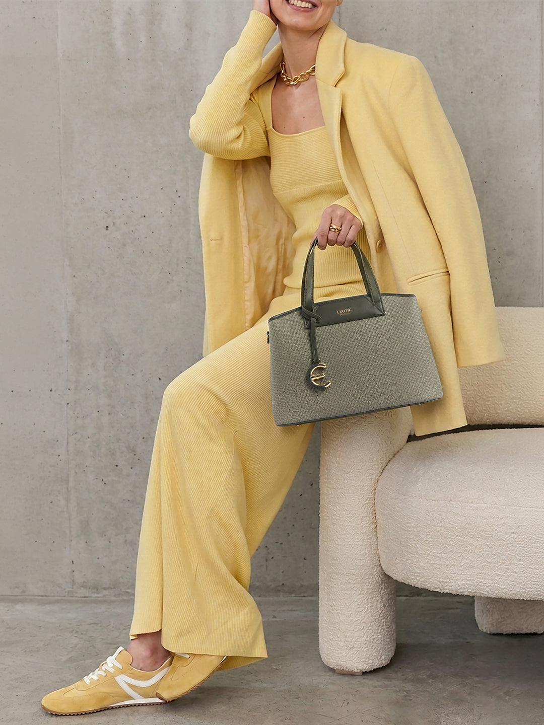Exotic Evara Structured Satchel Handbags