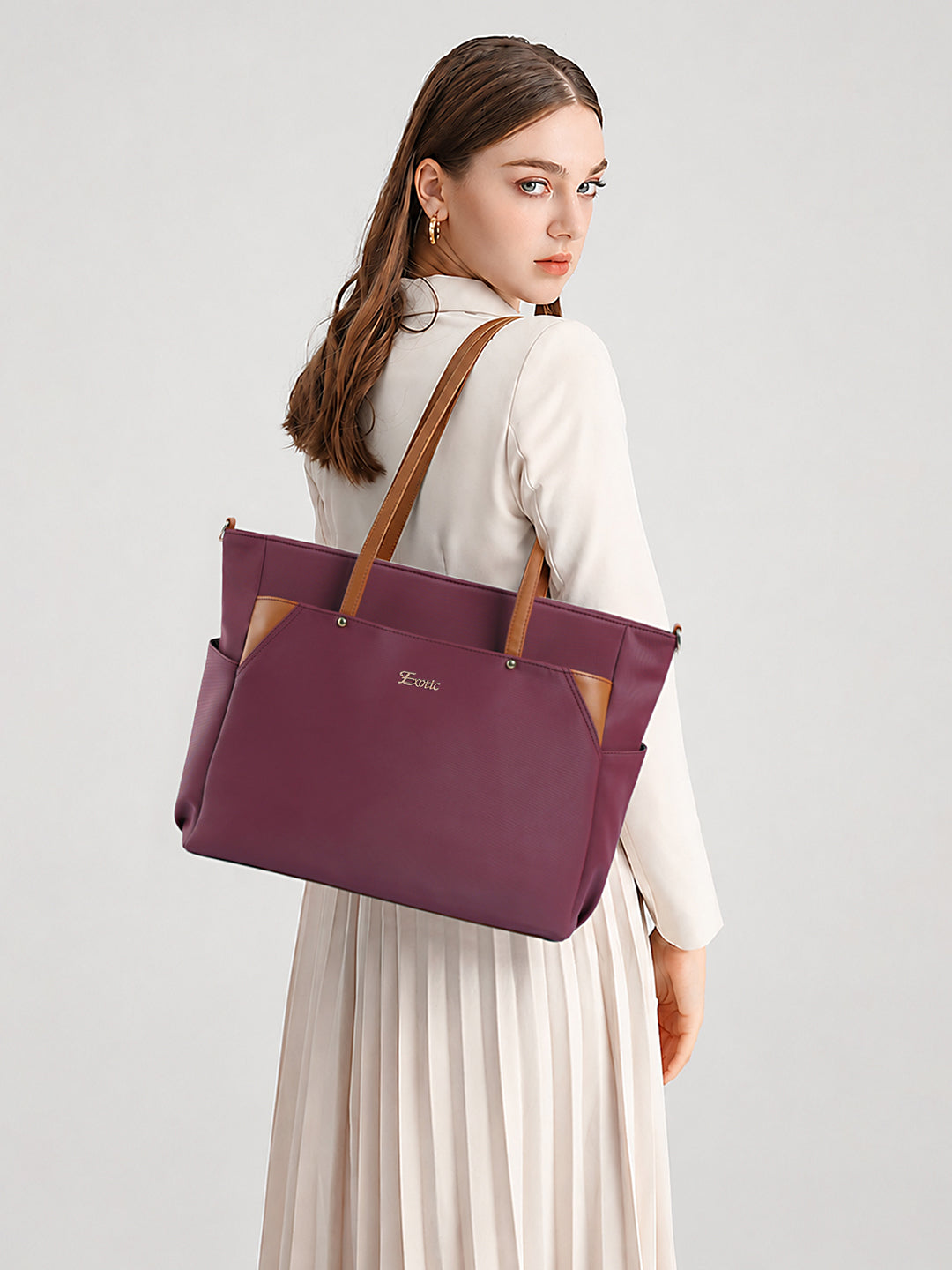 Exotic Women's Tote Bag with Crossbody Strap