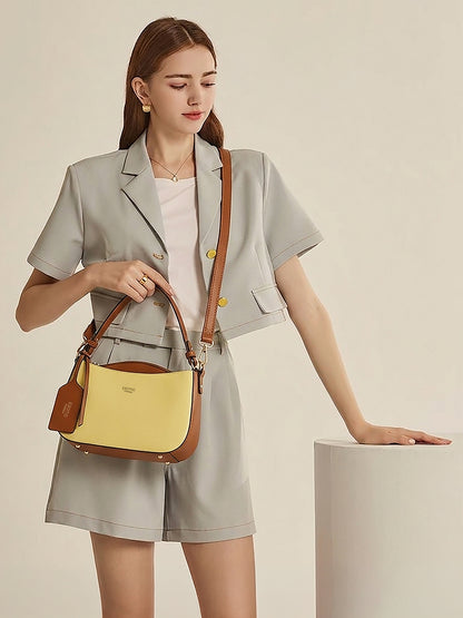 Exotic Premium Azure Curve Shoulder Bag