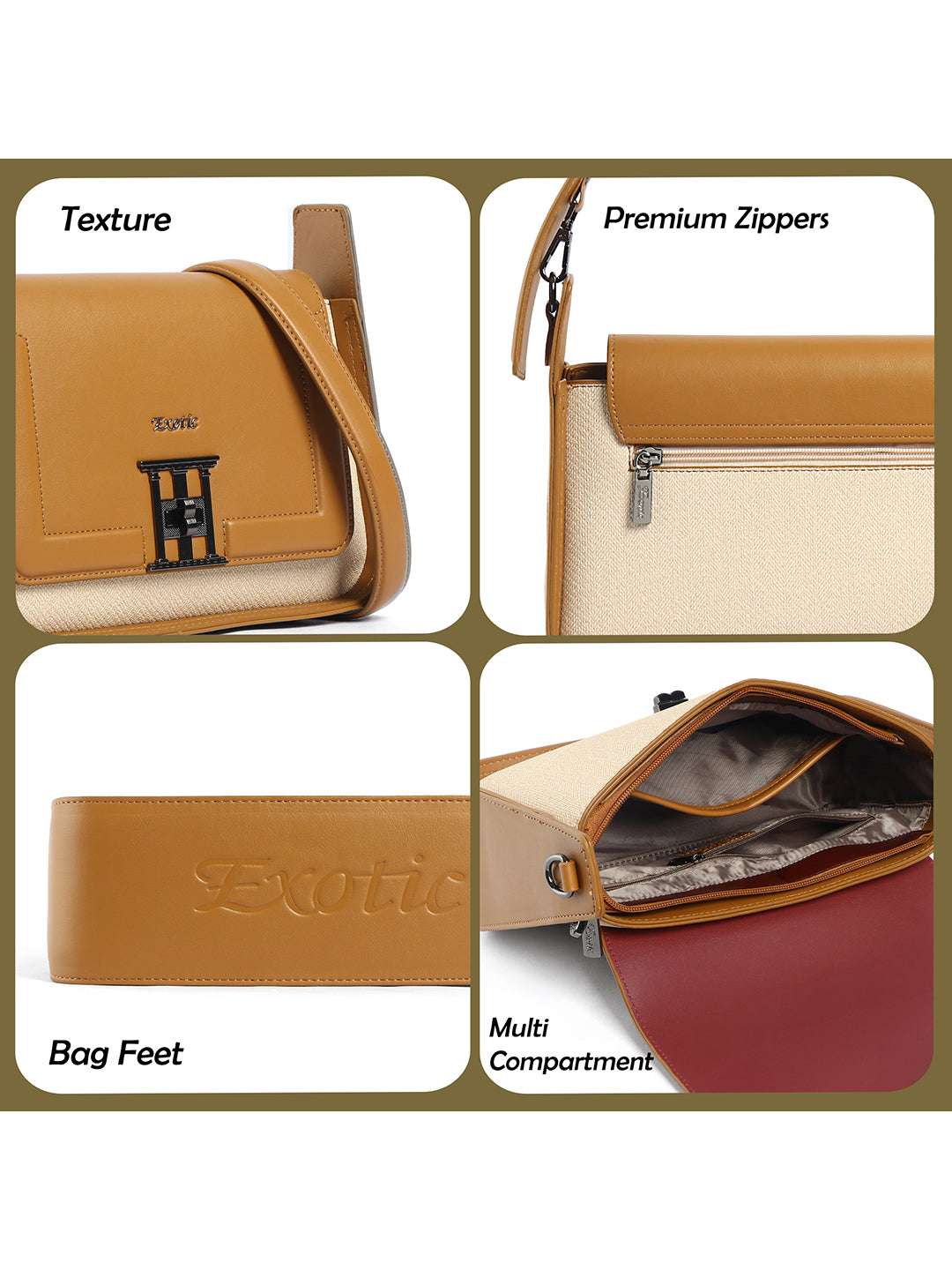 Exotic Ravelle Structured Shoulder Bag for Women