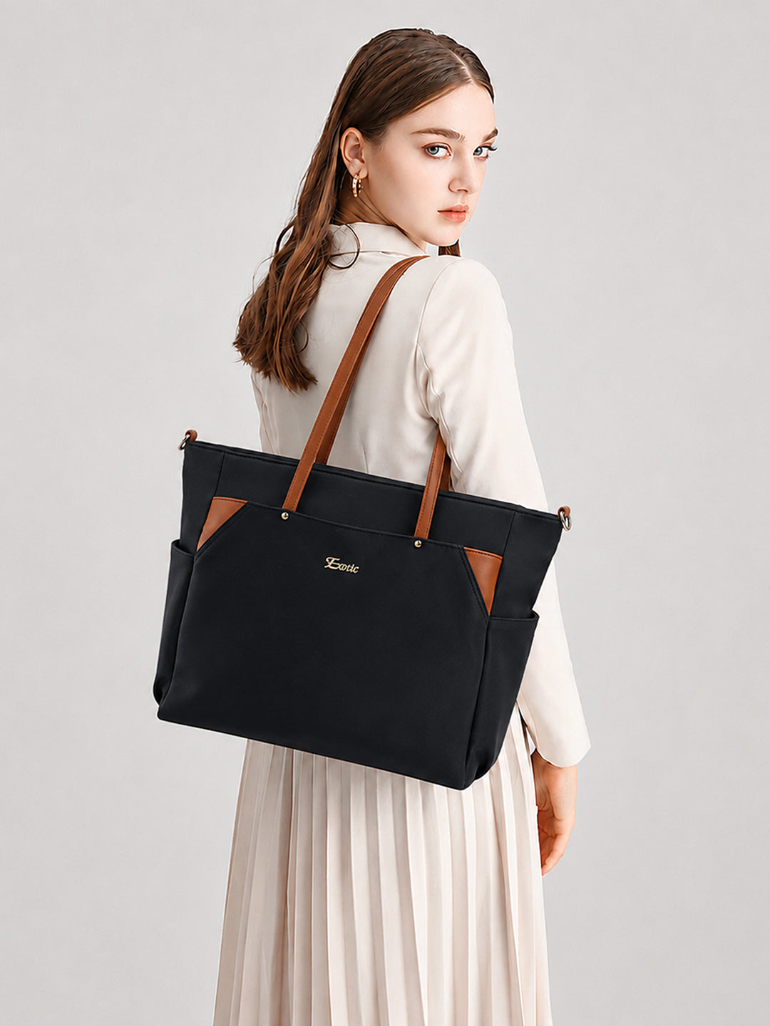 Exotic Women's Tote Bag with Crossbody Strap